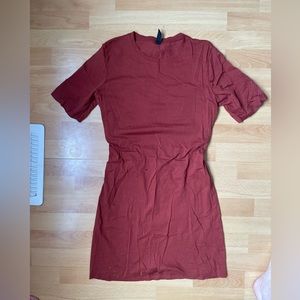 Open back tshirt dress